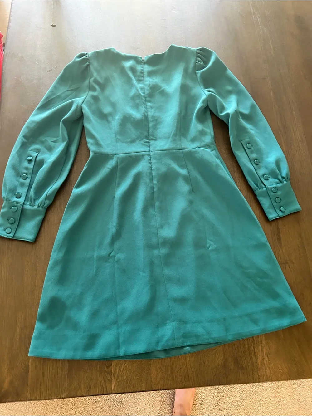 J. Crew NWT spicy jade long sleeve sheath crepe mini dress